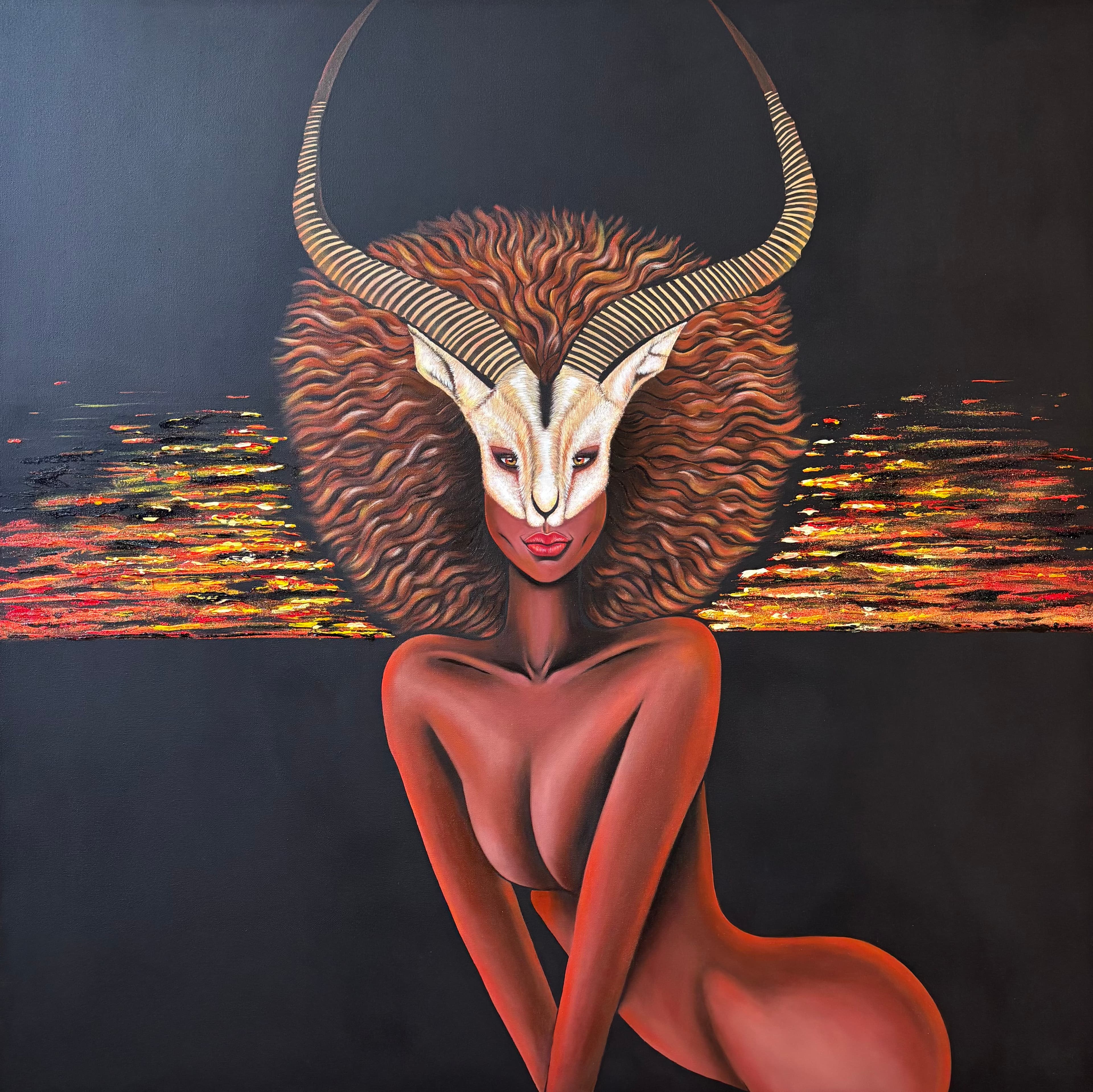 Celia Scorpios artwork Gizel radiating determination